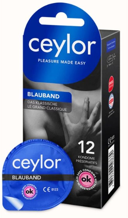 Ceylor Blauband Präservativ mit Reservoir 12 Stk St Kondome