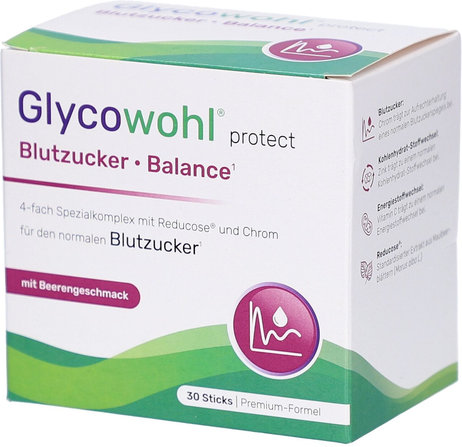 Glycowohl Blutzucker Balance m.Reduc.&Chrom Sticks 30 St PUE new