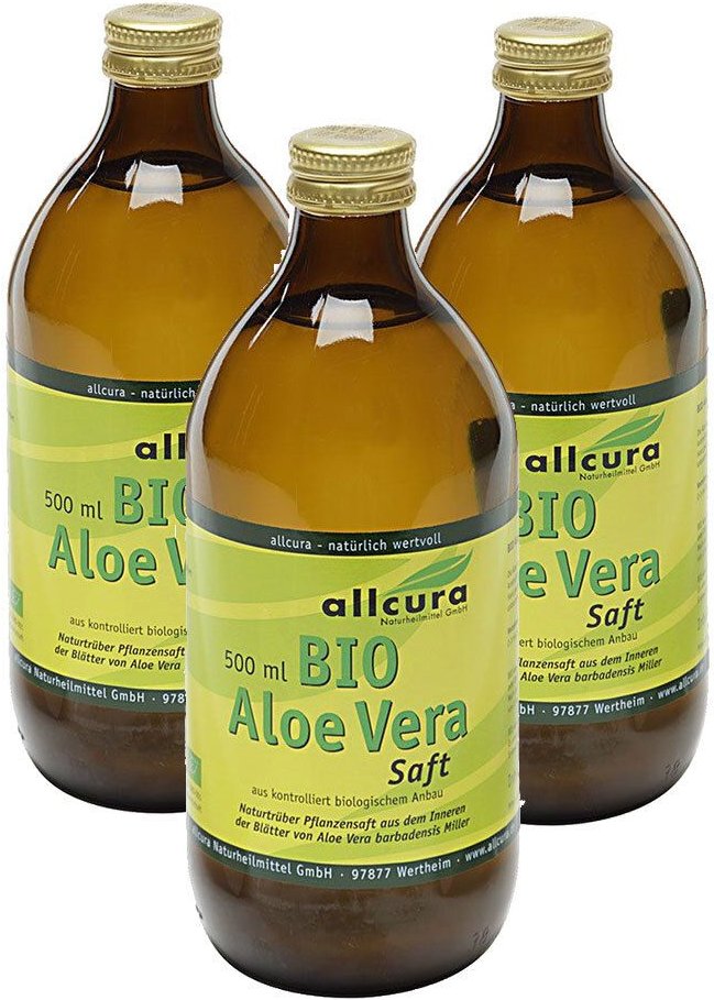 allcura Bio Aloe Vera Saft 3x500 ml