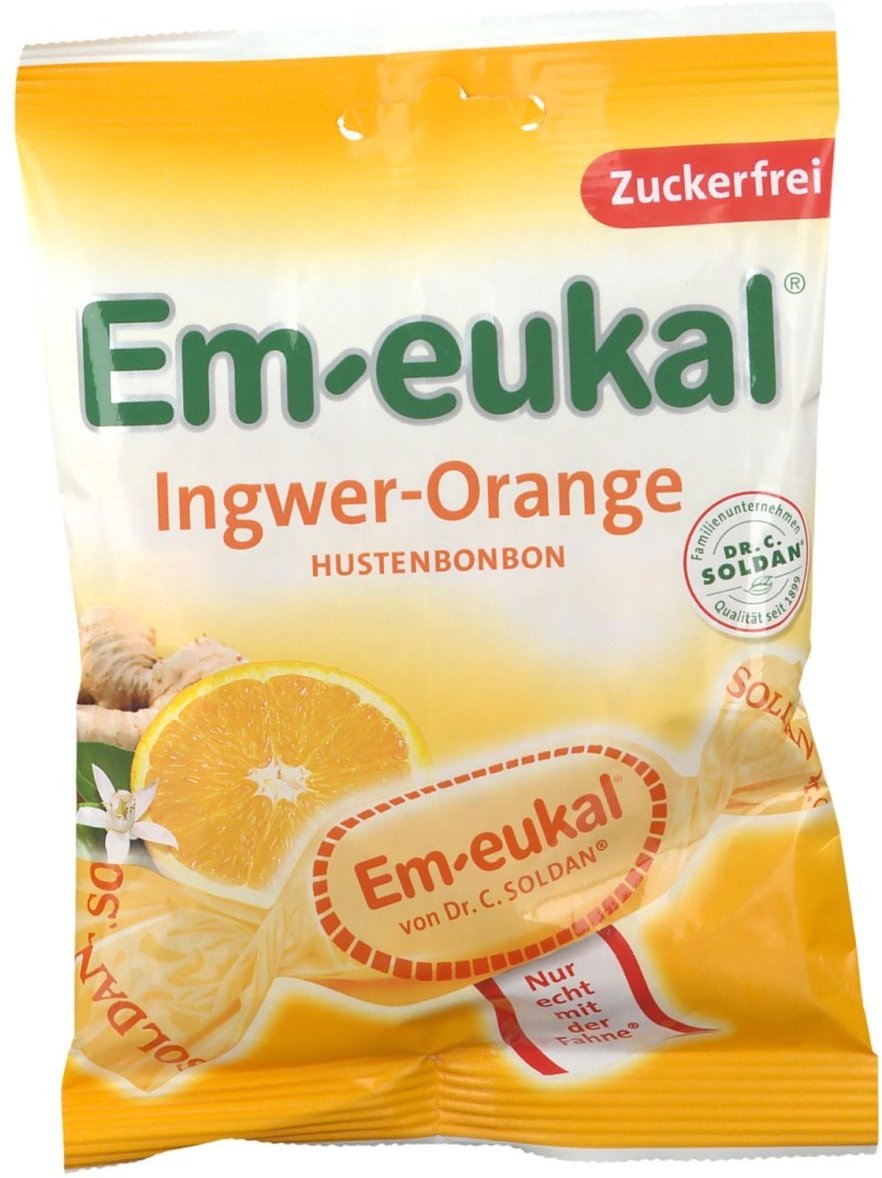 Em-Eukal Bonbons Ingwer Orange zuckerfrei 75 g