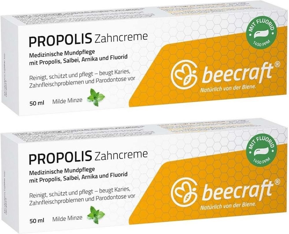 Beecraft Prop Zahncr S.a.f x2 2x50 ml Zahncreme