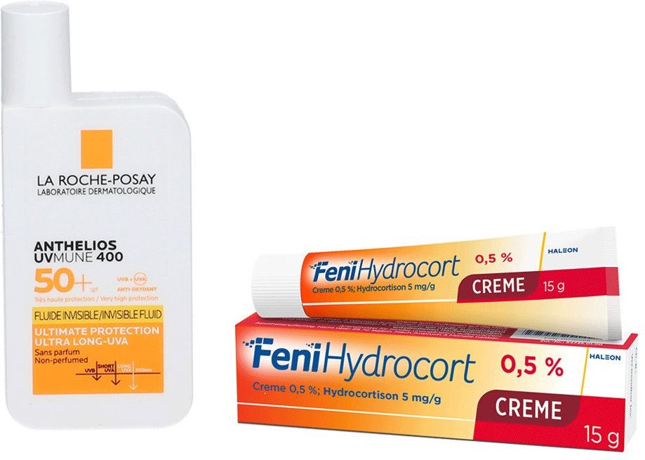 Thumbnail - Fenihydrocort Creme 0,5% & Roche-Posay Anthelios Inv.Fluid UVMune 400 LSF 50+ 1 St Set