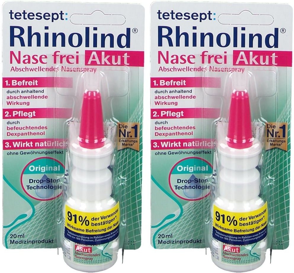 Tetesept Rhinolind abschwellendes Nasenspray 2x 2x20 ml