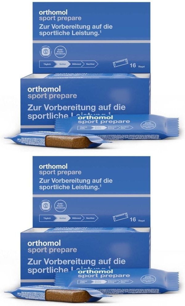 2x Orthomol Sport Prepare Riegel 2x1 St