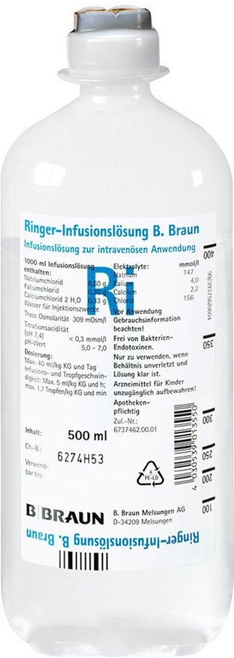 Ringer Lösung B.Braun Ecoflac Plus 10x500 ml Infusionslösung