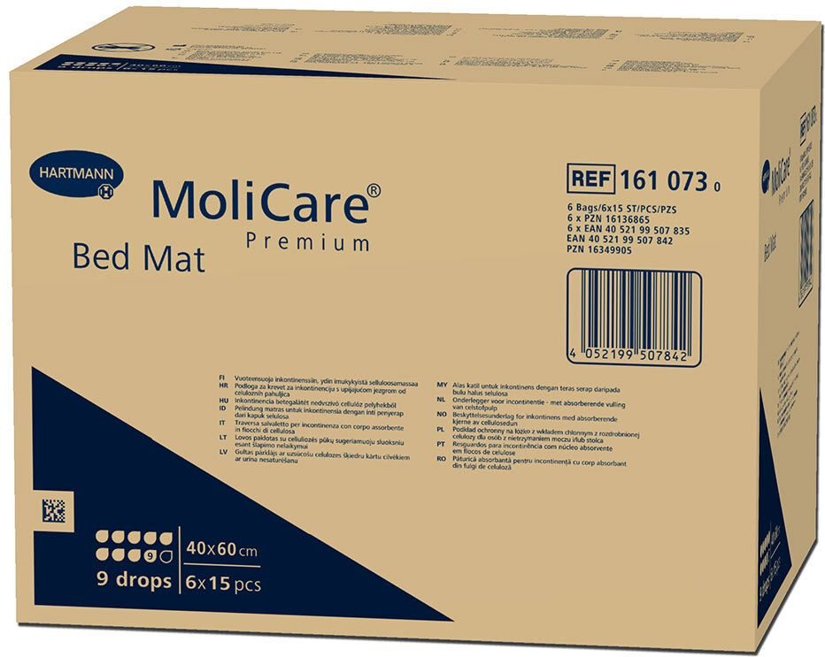 Molicare Premium Bed Mat 9 Tropfen 40x60 cm 6x15 St Unterlagen