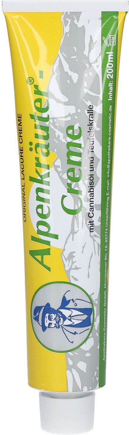 Alpenkräuter Creme Lacure m.Cannabisöl u.Teufelskr 200 ml