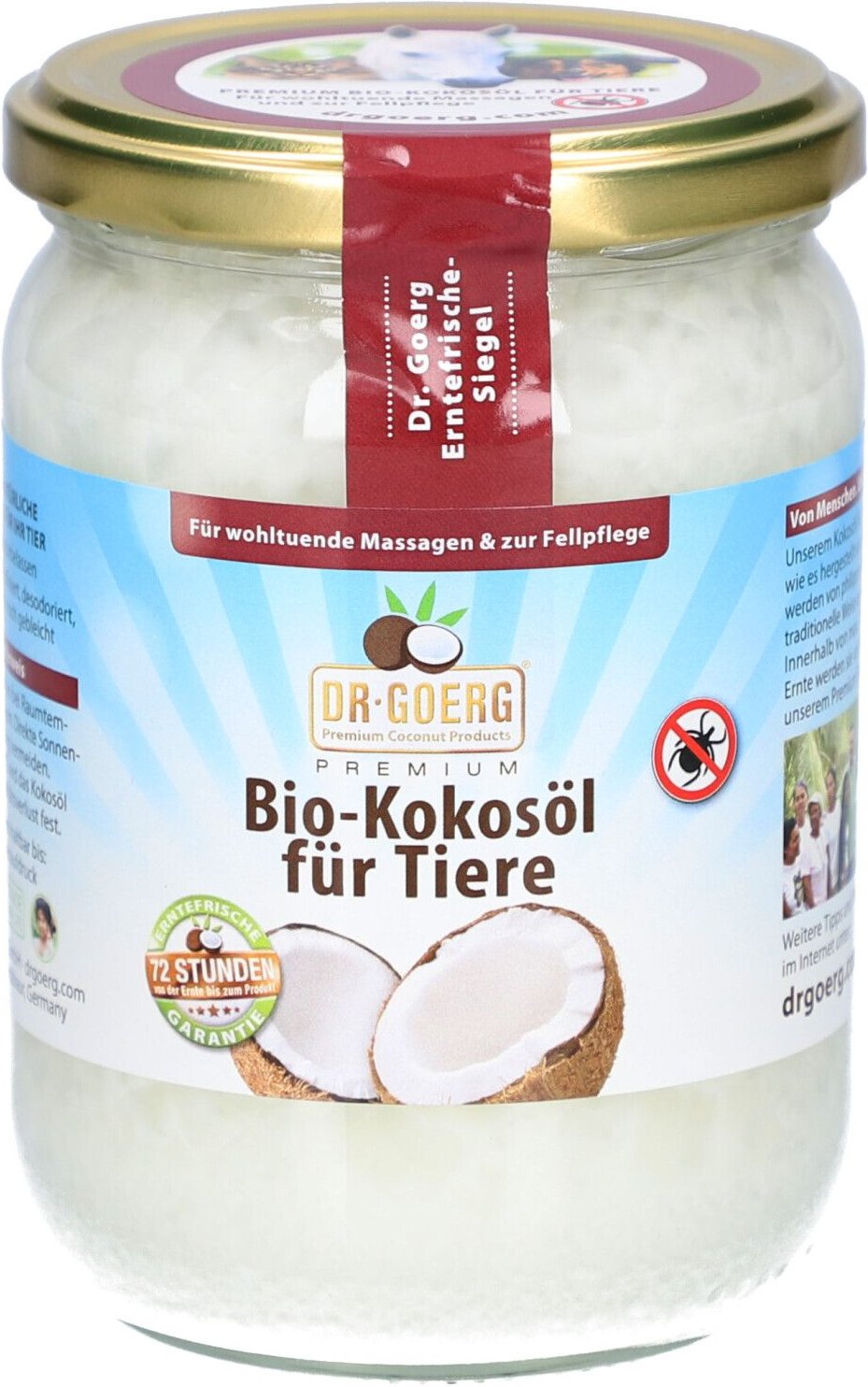 Bio-Kokosöl für Tiere 500 ml Öl