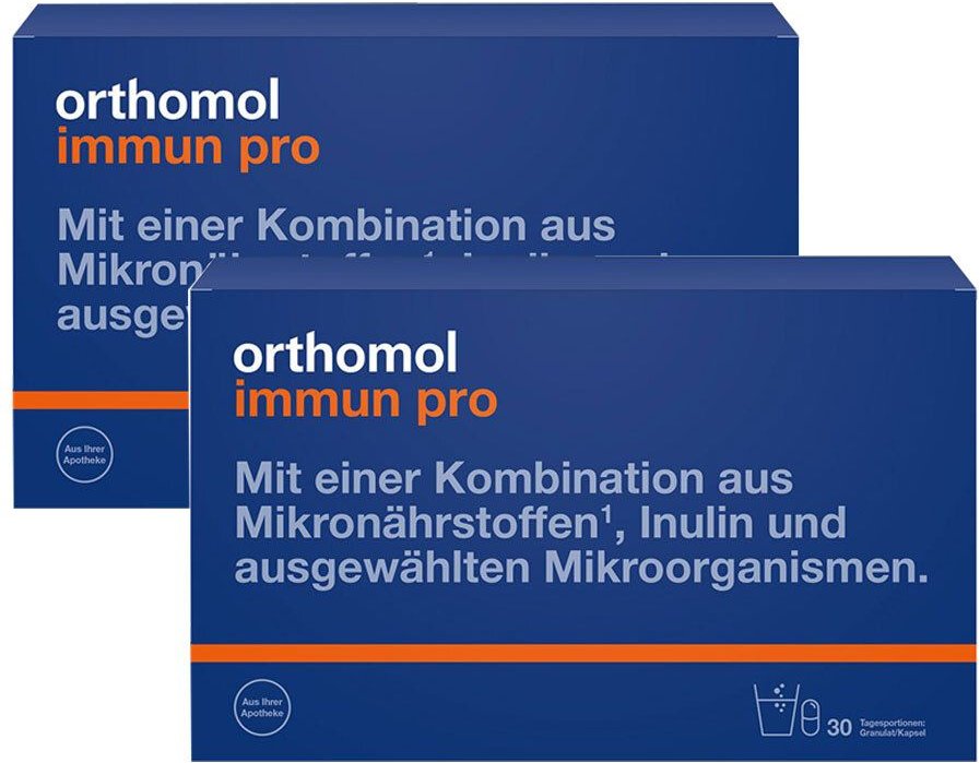 2x Orthomol Immun pro Granulat/Kapseln Kombipack. 2x30 St Granulat