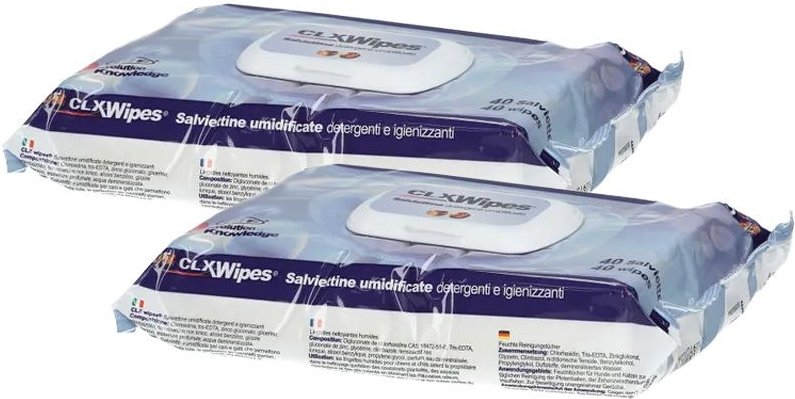 CLX Wipes Feuchte Reinigungstücher für Hunde und Katzen Doppelpack 2x40 St Tücher