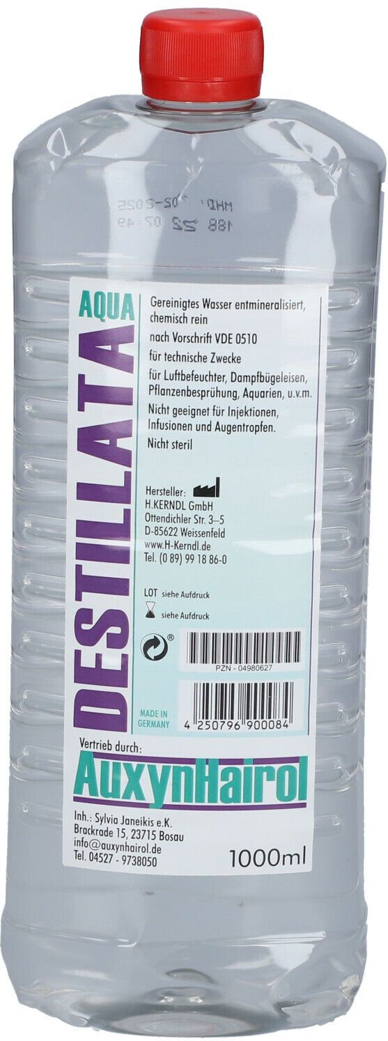 Destiliertes Wasser Aquadest 1000 ml Flüssigkeit