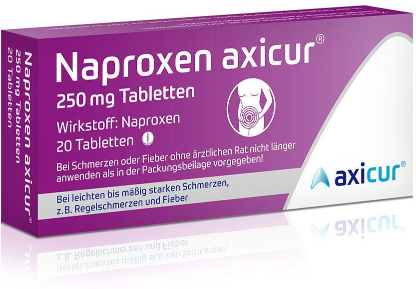 Naproxen axicur 250 mg Tabletten 20 St