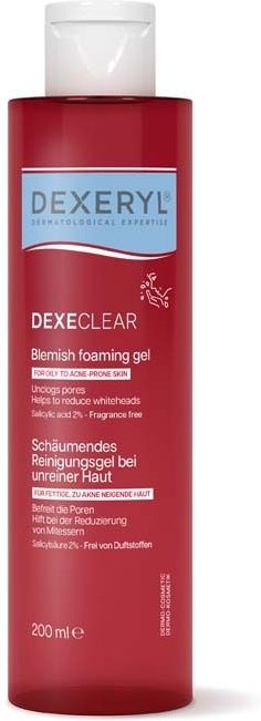 Dexeryl Dexeclear Reinig.Gel schäum.unreine Haut 200 ml Gel