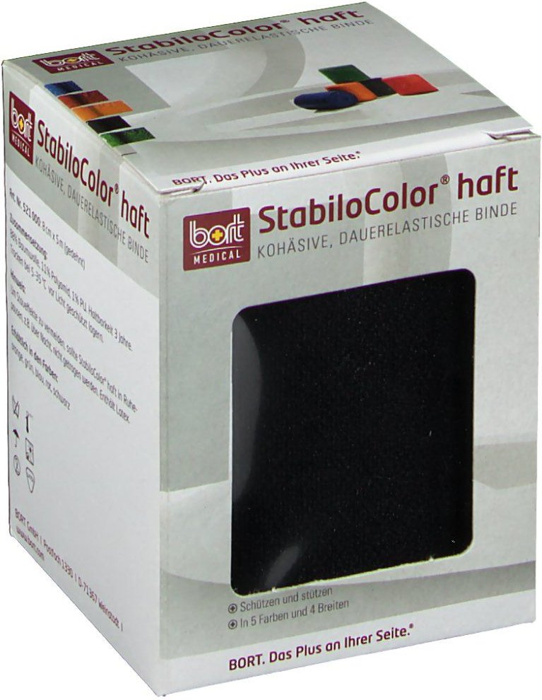 Bort StabiloColor haft Binde 8 cm schwarz 1 St Binden