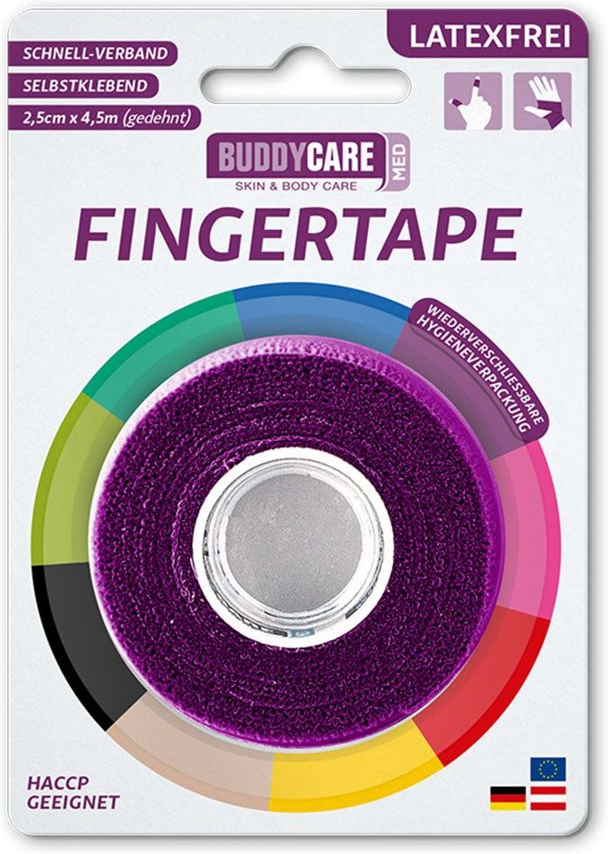 Fingertape latexfrei Buddycare MED purpur 1 St Verband