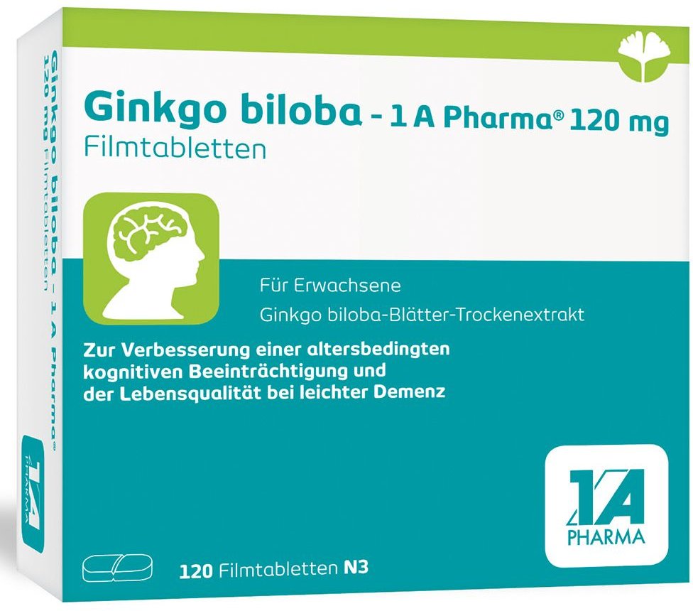 Ginkgo biloba - 1 A Pharma 120 mg Filmtabletten