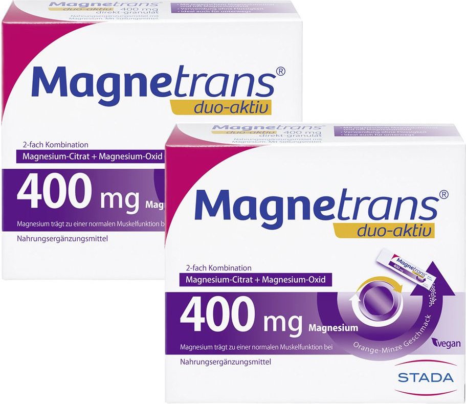 2x Magnetrans duo-aktiv 400 mg Direktgranulat-Sticks 2x50 St Granulat
