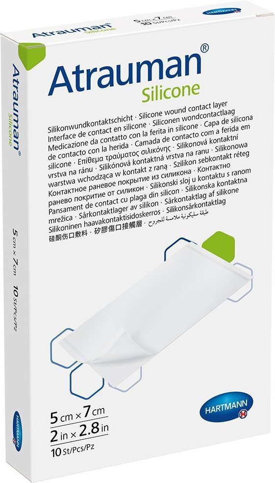 Atrauman Silicone steril 5x7 cm Kompressen 10 St
