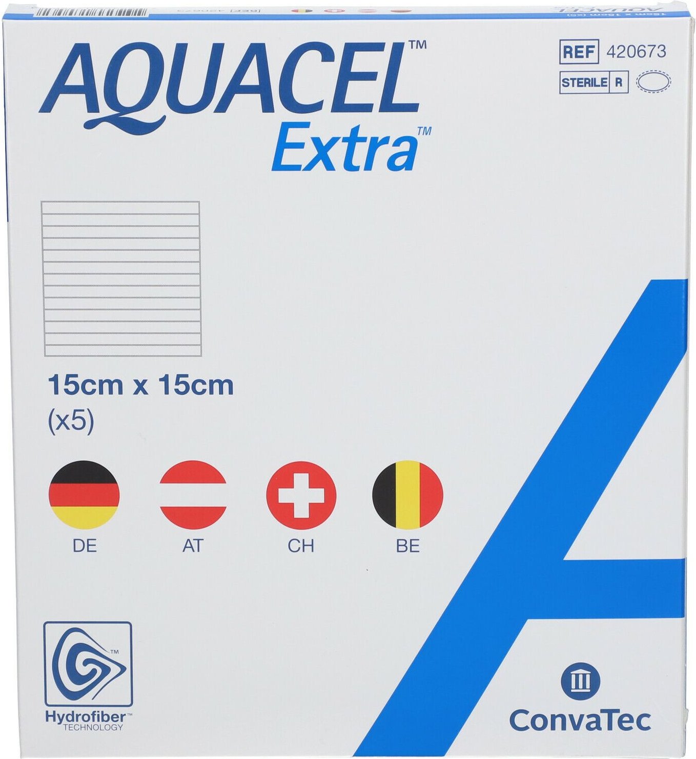 Aquacel Extra 15x15 cm Verband 5 St Kompressen
