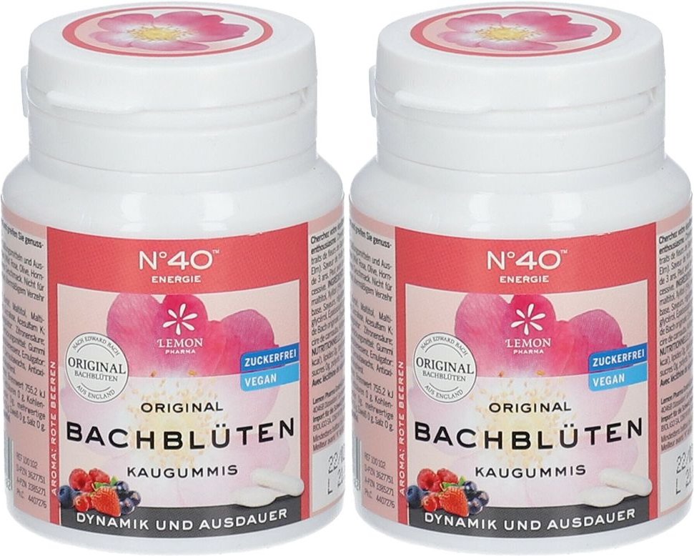 Energie Kaugummi nach Dr.Bach Doppelpack 2x40 St