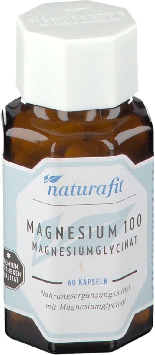 Naturafit Magnesium 100 mg Magnesiumglycinat Kapseln