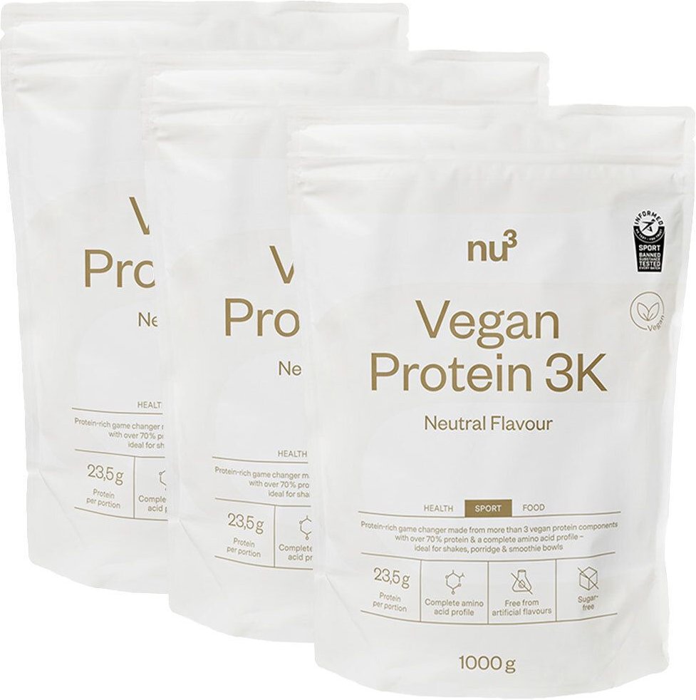 nu3 Vegan 3K Neutral 3er-Set 3x1000 g Pulver
