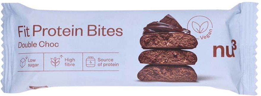 nu3 Fit Protein Bites Double Choc 60 g Riegel
