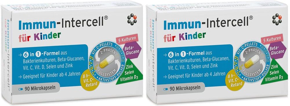 Thumbnail - 2x Immun-Intercell für Kinder Hartk.verä.Wst.-Frs. 2x90 St Hartkapseln mit veränderter Wirkstofffreisetzung