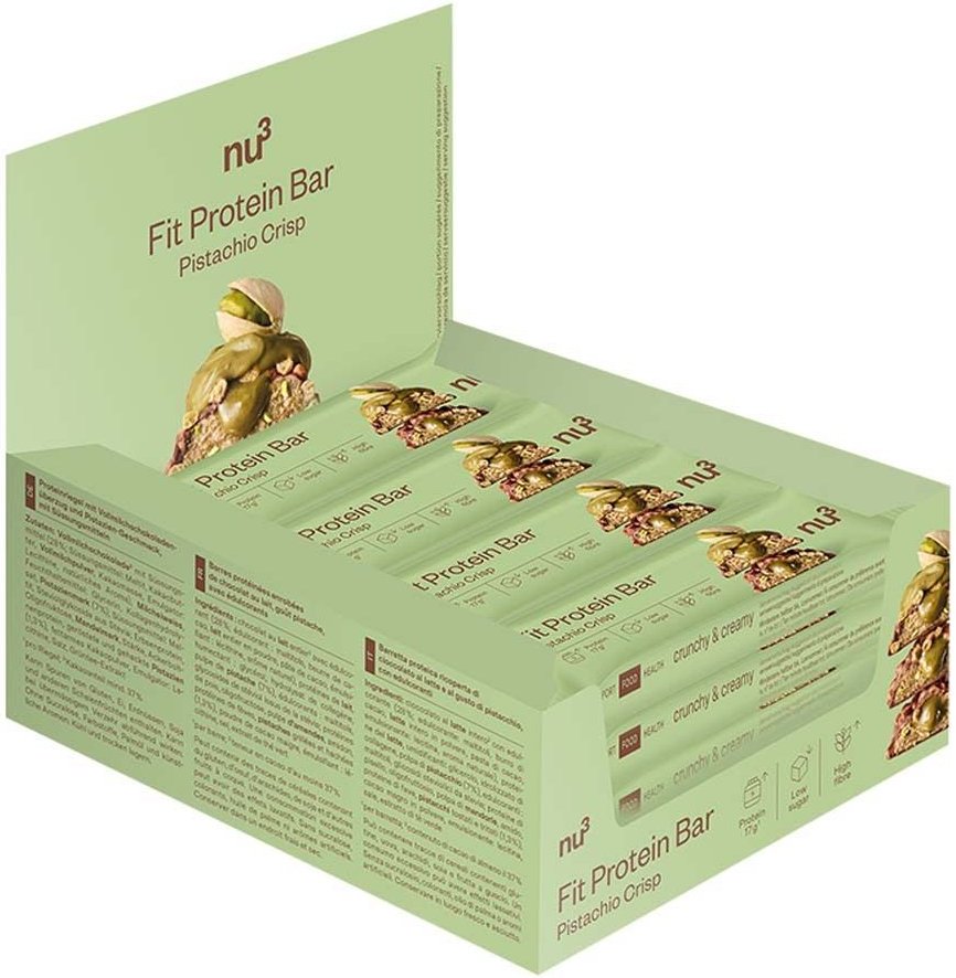 nu3 Fit Protein Bar Pistachio Crisp x12 12x55 g Riegel