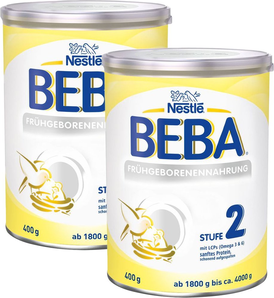Nestle Beba Frühgeborenen Nahrung Pulver Doppelpack 2x400 g