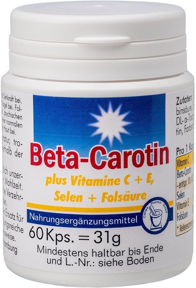 Beta Carotin KAPSELN+Vitamin C+E 60 St Kapseln