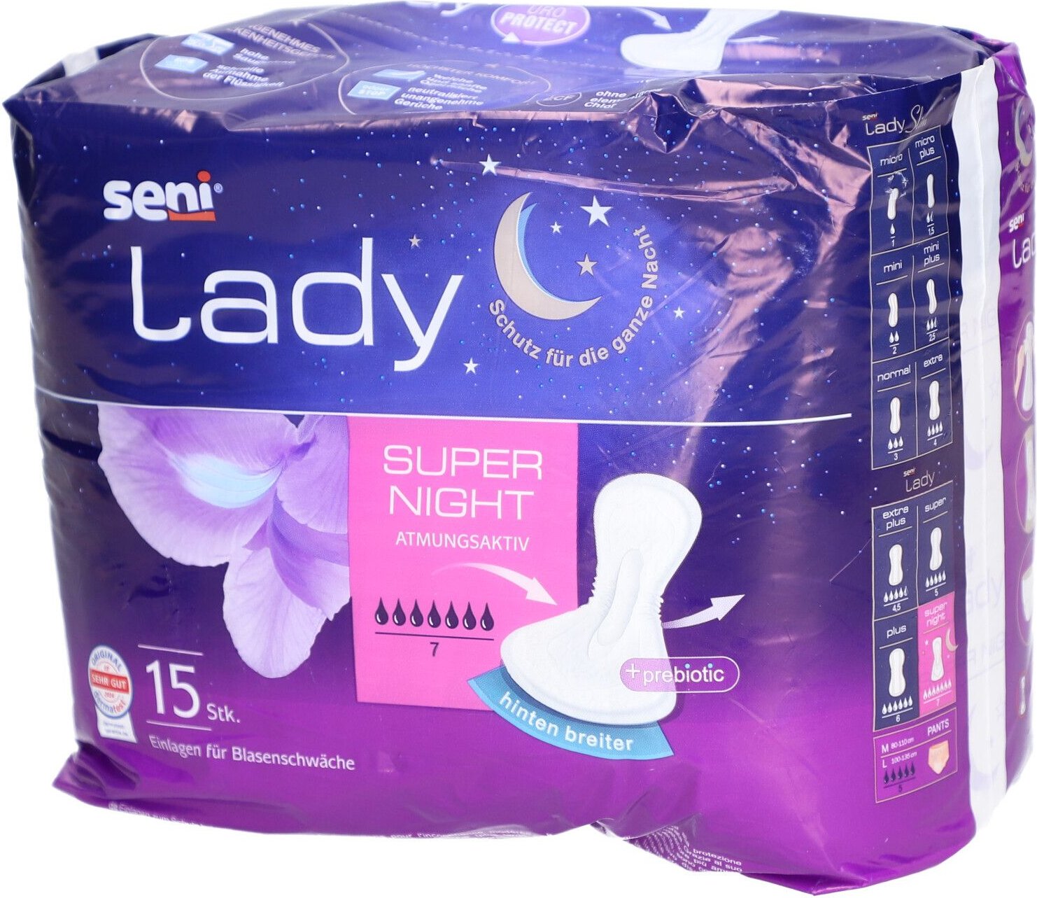 Seni Lady Inkontinenzeinlage super night 15 St Binden