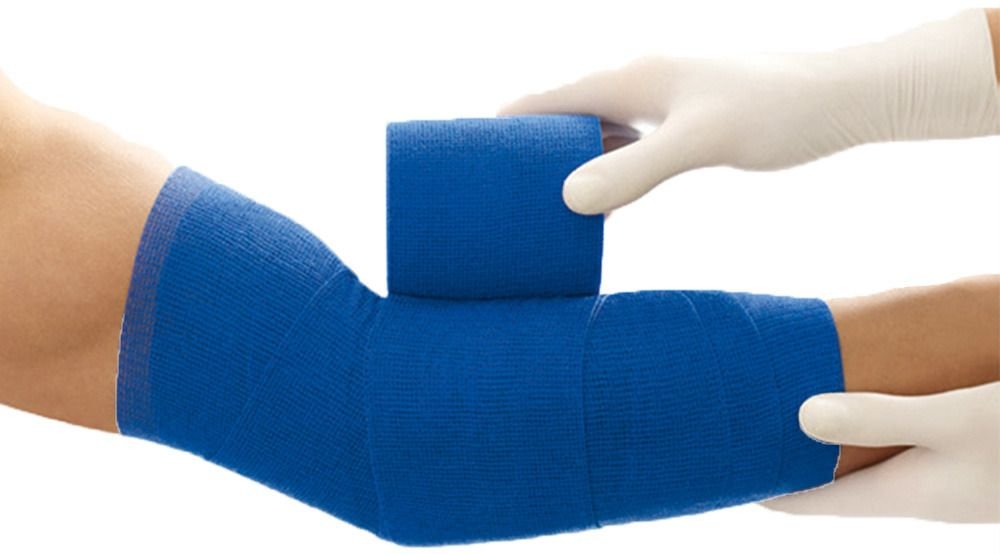 Mollelast haft Binden latexfrei 6 cmx20 m blau 1 St