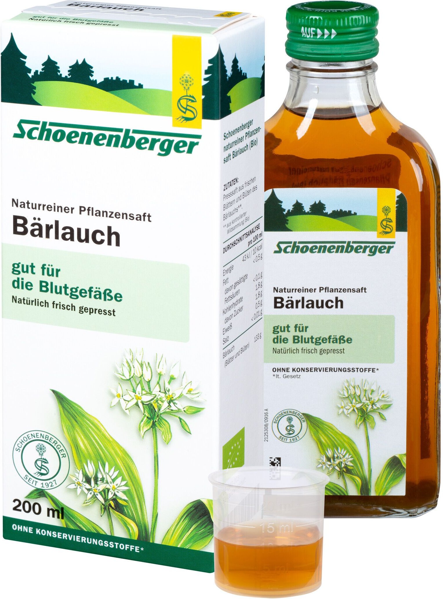 Baerlauchsaft Schoenenberg Bio 200 ml Saft
