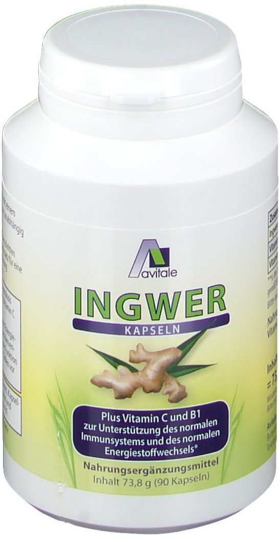 Ingwer 500 mg Kapseln+Vitamin B1+C 90 St Kapseln