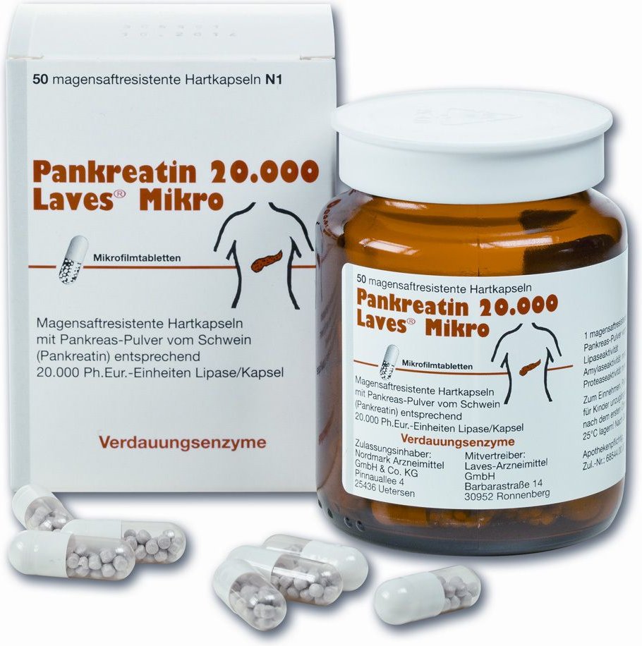 Pankreatin 20000 Laves Mikro magensaftresistent Kapseln