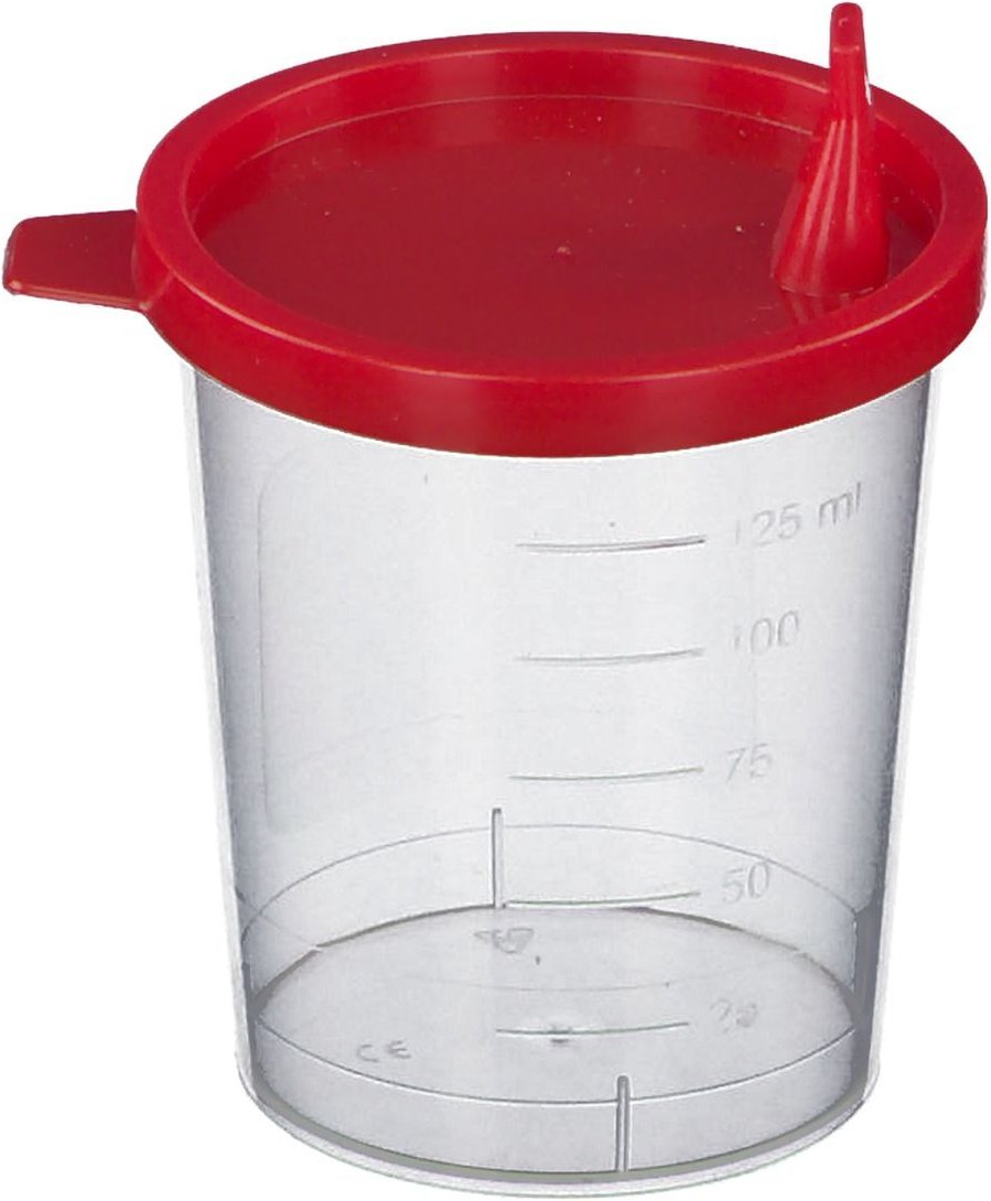 Urinbecher mit Schnappdeckel 1 St Becher