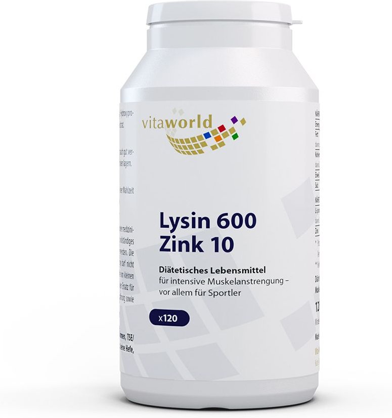 Lysin 600 mg plus Zink 10 Kapseln 120 St