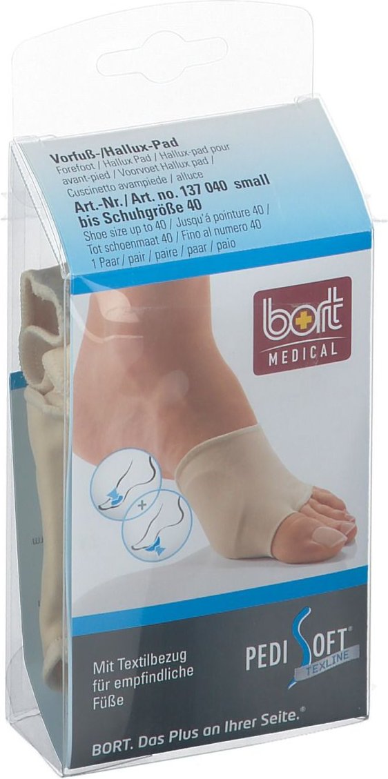 Bort PediSoft TexLine Vorfuß-u.Hallux Pad large 2 St Bandage(s)