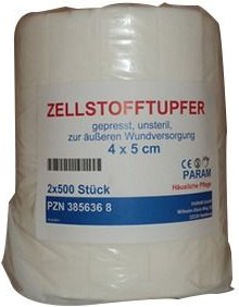 Zellstofftupfer 4x5cm