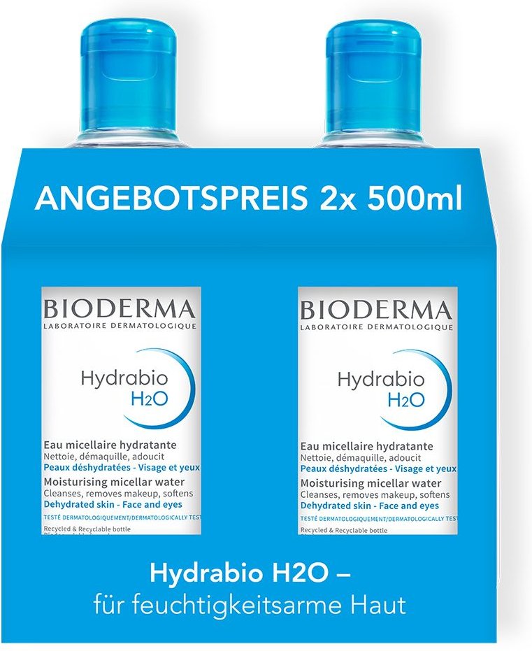 Bioderma Hydrabio H2O Mizellen-Reinig.lös.Duo 2x500 ml Lösung