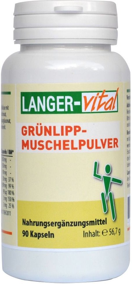 Grünlippmuschel Pulver 1050 mg/Tg Kapseln 90 St
