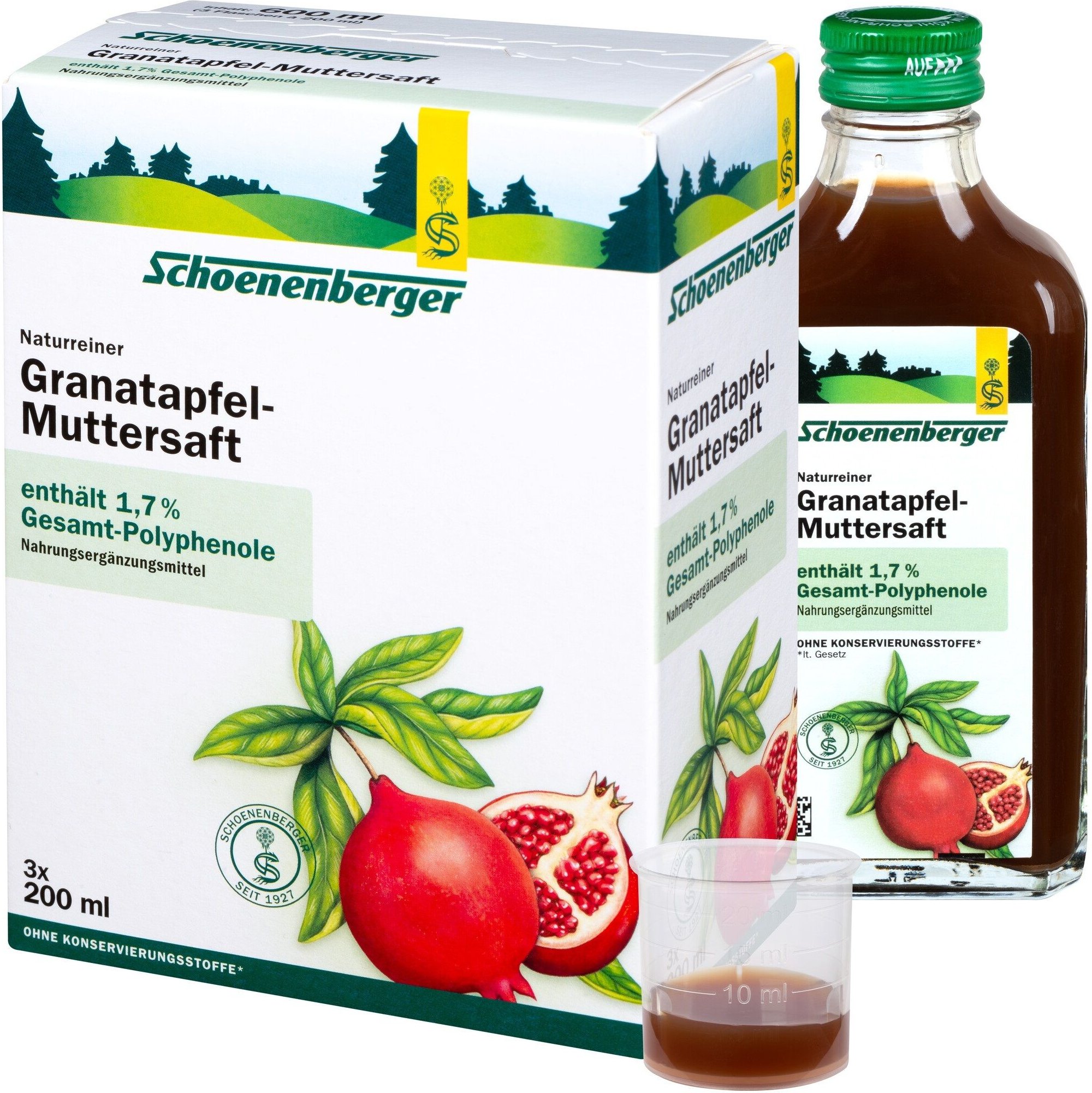 Granatapfel Muttersaft SCH Bio 3x200 ml Saft