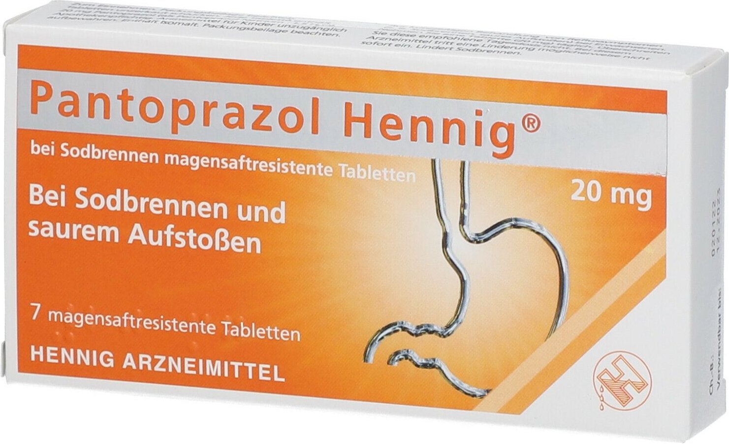 Pantoprazol Hennig b.Sodbrennen 20 mg magensaftresistent Tabletten