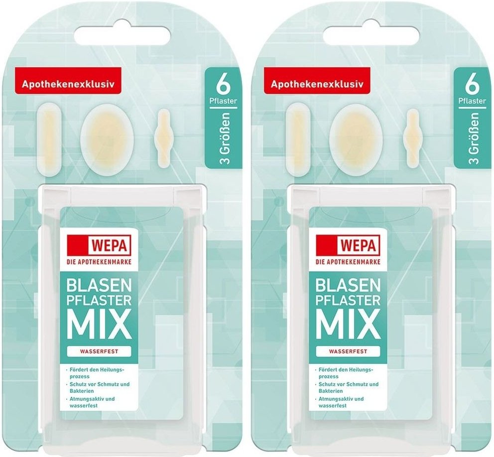 Wepa Blasenpflast MIx 3GR x2 2x6 St Pflaster