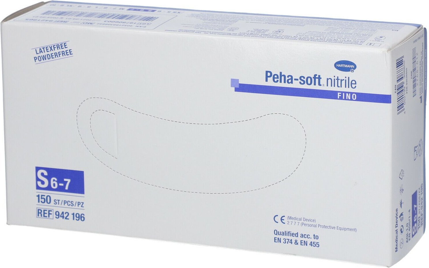 Thumbnail - Hartmann Peha-Soft Fino S 942196 ok Nlfr 150 St Handschuhe