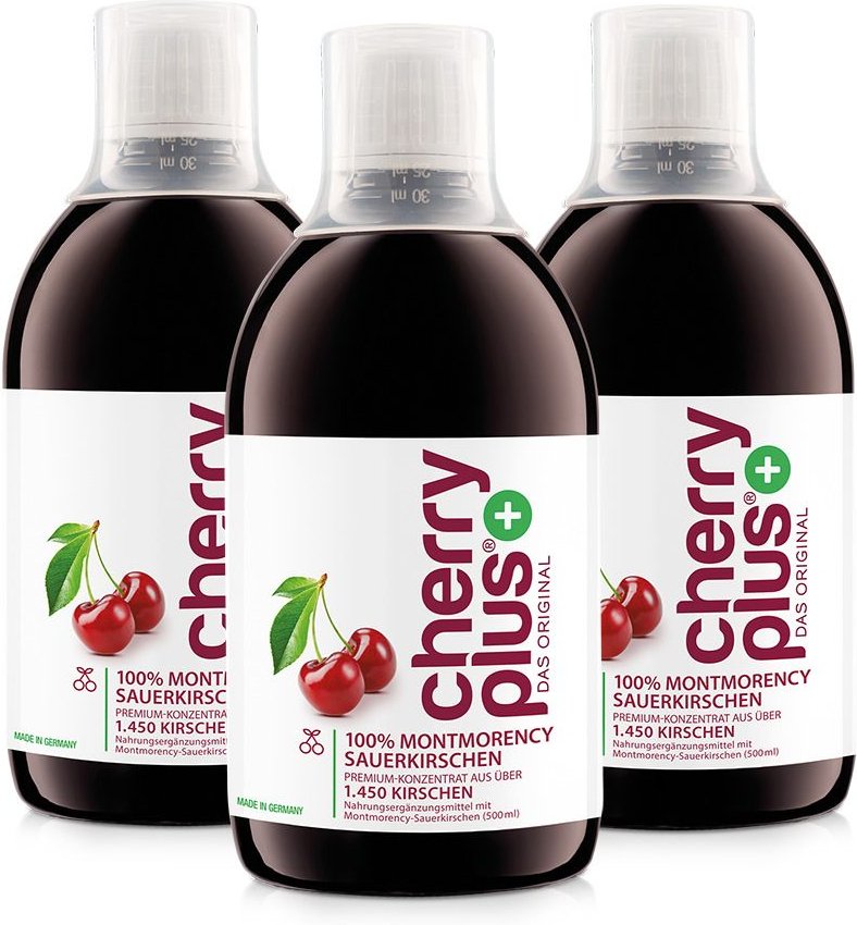 Cherry Plus Das Original Montmorency Sauerk.-Konz. 3x500 ml Konzentrat