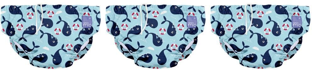 Bambino Mio, Wiederverwendbare Schwimmwindel, Walfisch, L (1-2 Jahre) x3 3x1 St Windeln