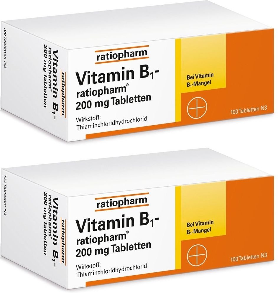 Vitamin B1-Ratiopharm 200 mg Tabletten x2 2x100 St