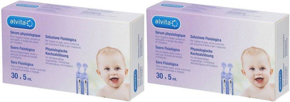 2x alvita® physiologische Kochsalzlösung 2x30x5 ml Ampullen